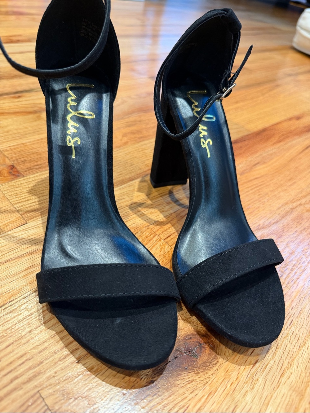 Lulu's Taylor Black Suede Heels 6.5 NWOT